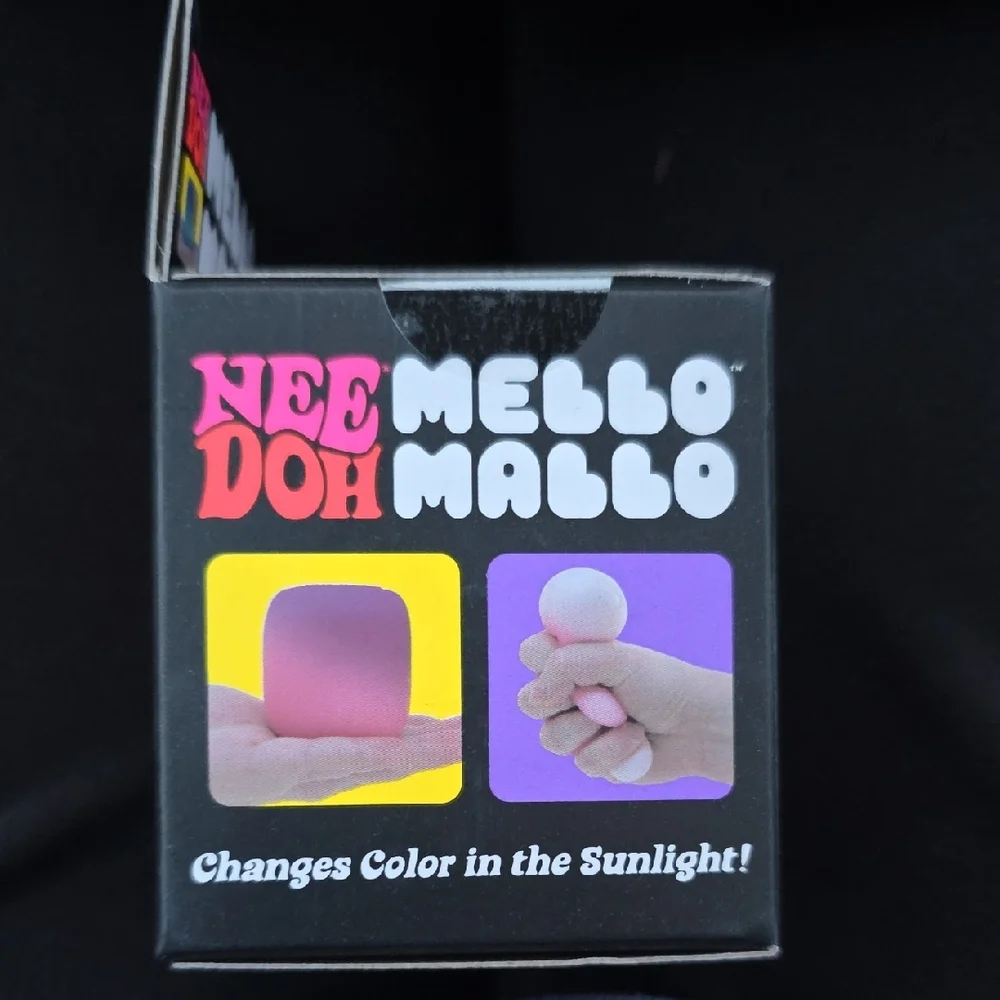 NeeDoh Mello Mallo Squishy Toy Set Of 2 ORANGE And BLUE - Picture 3 of 8